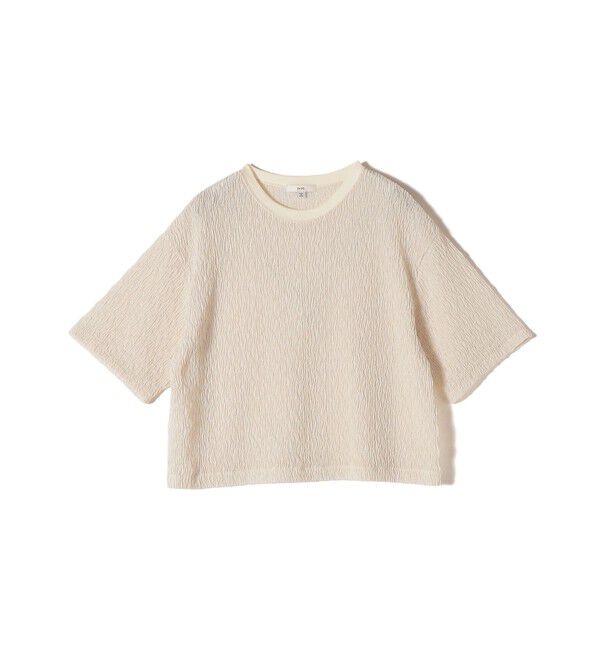 SHIPS for women「〈手洗い可能〉ランダム ブルーゼ 5分袖 プルオーバー」|Tシャツ・カットソー|