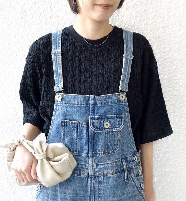 SHIPS for women「〈手洗い可能〉ランダム ブルーゼ 5分袖 プルオーバー」|Tシャツ・カットソー|