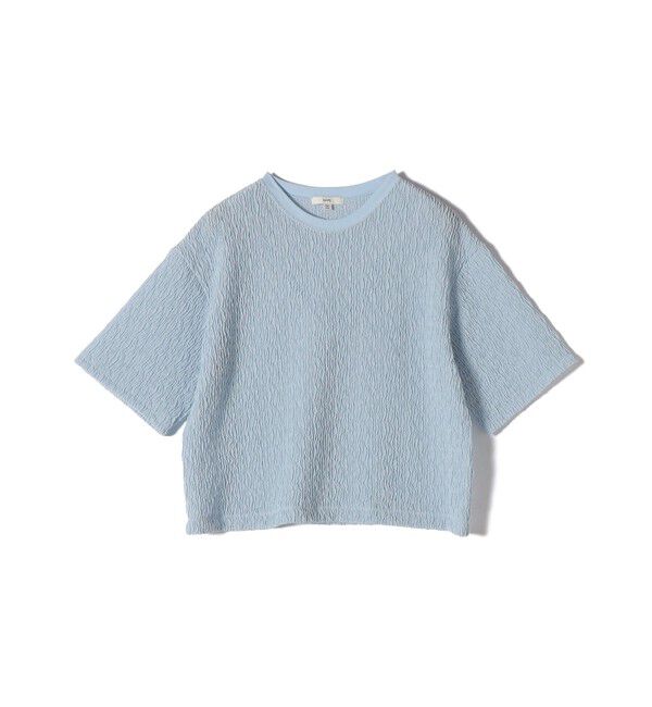 SHIPS for women「〈手洗い可能〉ランダム ブルーゼ 5分袖 プルオーバー」|Tシャツ・カットソー|