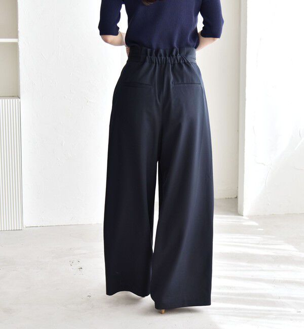 quaranciel「quaranciel:〈洗濯機可能〉ゴールドボタン ハイウエスト ワイド パンツ」|その他|