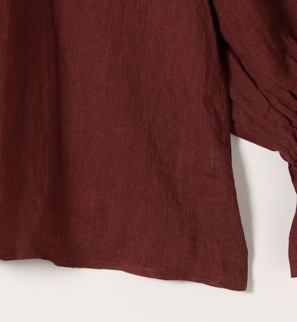 SHIPS any「SHIPS any:〈洗濯機可能〉リネン ボリューム スリーブ フレア ブラウス」|シャツ・ブラウス|