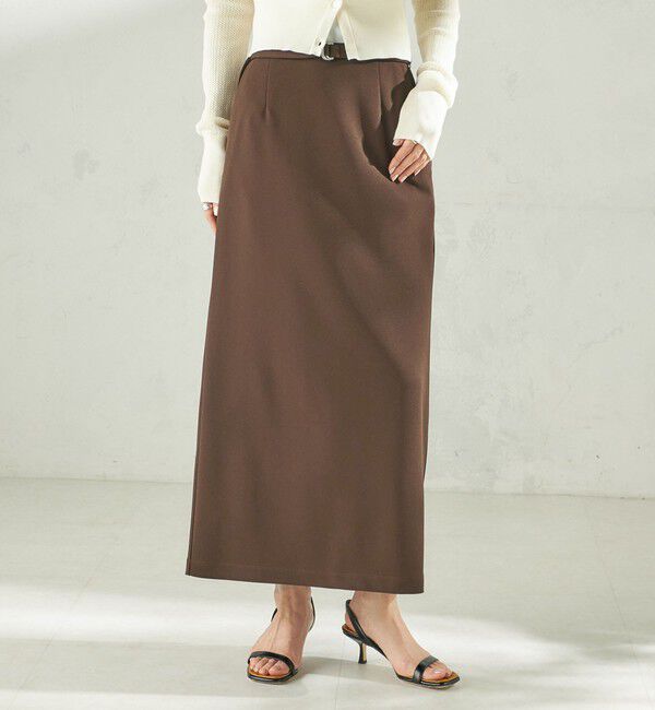 SHIPS for women「堀田茜&times;SHIPS:〈手洗い可能〉ベルト 付き ジョーゼット スカート」|スカート|