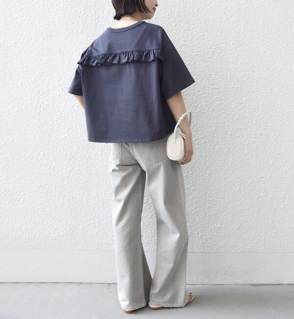 SHIPS for women「【WEB限定】〈接触冷感〉オーガニック コットン フリル TEE」|Tシャツ・カットソー|