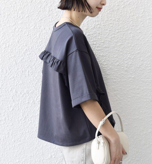SHIPS for women「【WEB限定】〈接触冷感〉オーガニック コットン フリル TEE」|Tシャツ・カットソー|