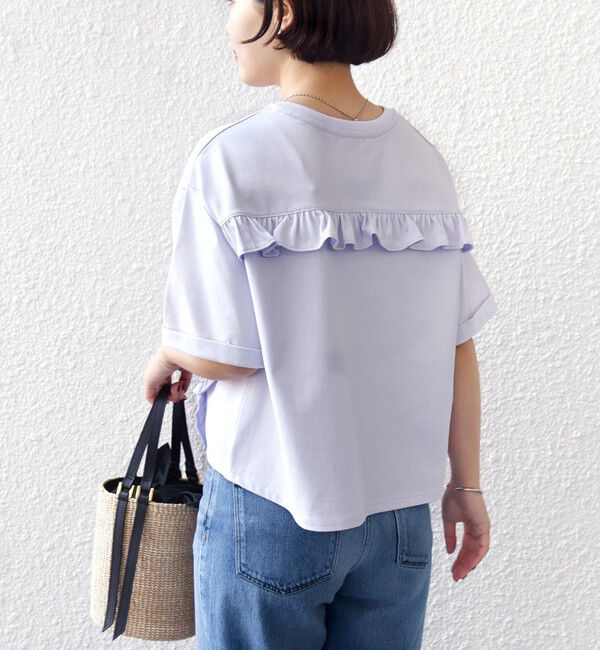 SHIPS for women「【WEB限定】〈接触冷感〉オーガニック コットン フリル TEE」|Tシャツ・カットソー|