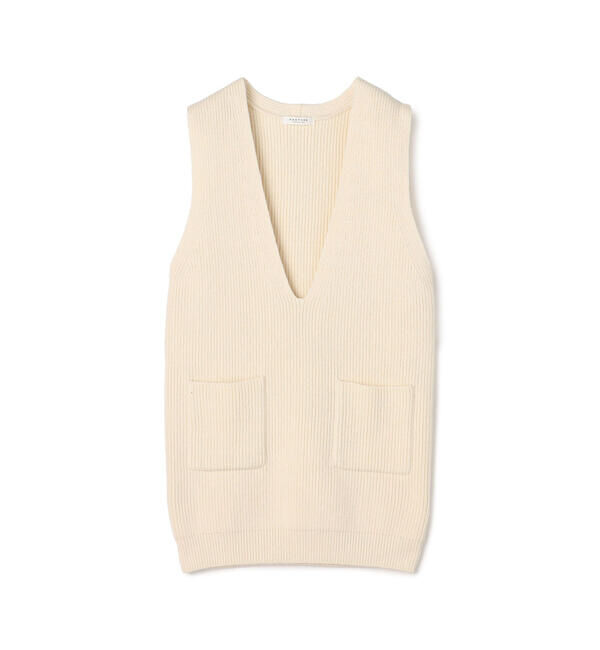MACPHEE「ハイブリットコットン Vネックベスト」|ニット・セーター|11 ホワイト