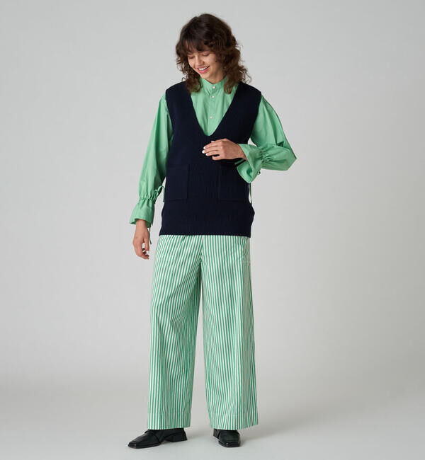 MACPHEE「ハイブリットコットン Vネックベスト」|ニット・セーター|