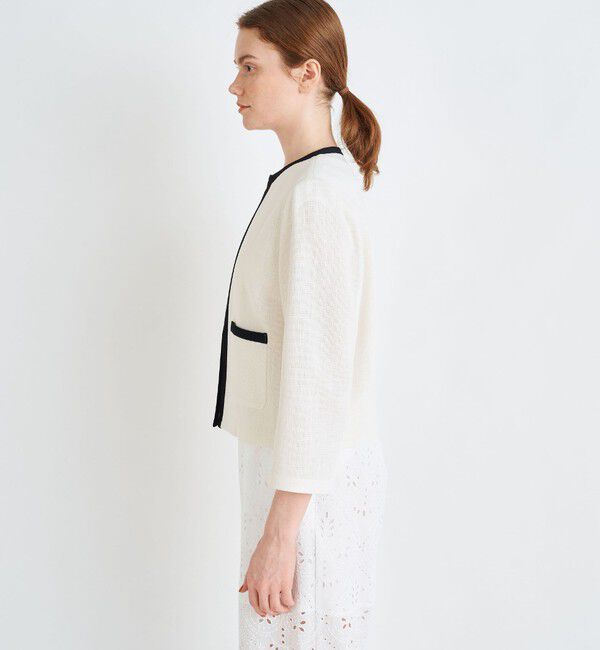 Ballsey「カラミ ノーカラージャケット」|ノーカラージャケット|