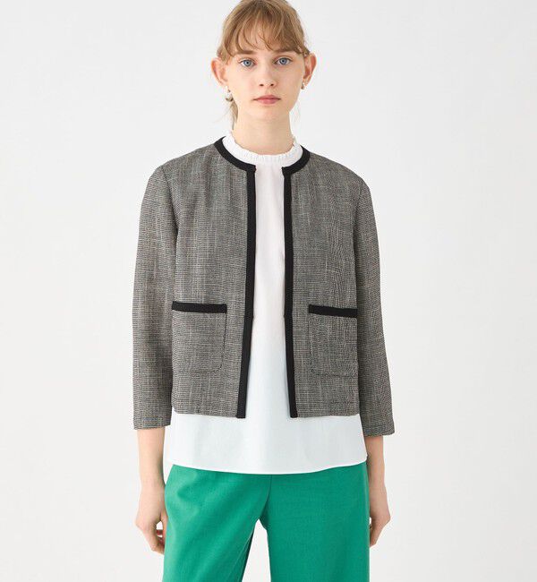 Ballsey「カラミ ノーカラージャケット」|ノーカラージャケット|