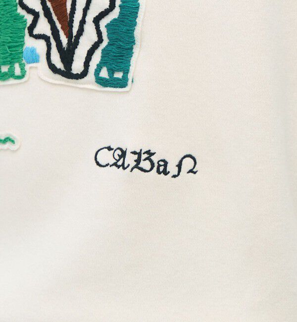 CABaN「CABaN コットンカシミヤ Elephantエンブロイダリークルーネックプルオーバー」|ニット・セーター|