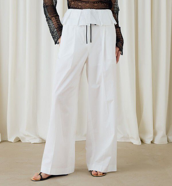 DES PRES「コットンタイプライターフレアパンツ」|チノ|