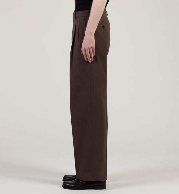 TOMORROWLAND MENS「ヘンプコットン 2プリーツ ワイドスラックス」|スラックス|