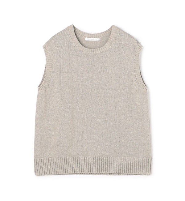 GALERIE VIE「リネンリリヤーン クルーネックプルオーバーベスト」|ニット・セーター|43 ベージュ