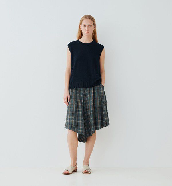 GALERIE VIE「リネンリリヤーン クルーネックプルオーバーベスト」|ニット・セーター|