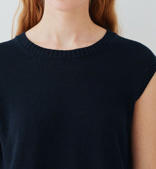 GALERIE VIE「リネンリリヤーン クルーネックプルオーバーベスト」|ニット・セーター|