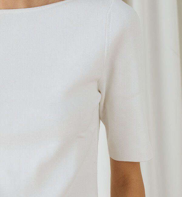 DES PRES「ハイツイストドライコットン ハーフスリーブプルオーバー」|ニット・セーター|