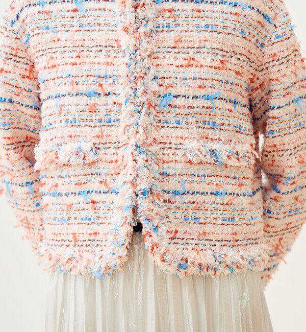 TOMORROWLAND collection「フロッシュファンシー フリンジカラーレスジャケット」|ノーカラージャケット|