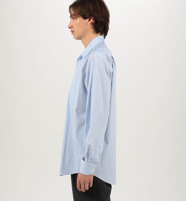 TOMORROWLAND MENS「コットンストライプ オープンカラー ロングスリーブシャツ CANCLINI」|シャツ・ブラウス|