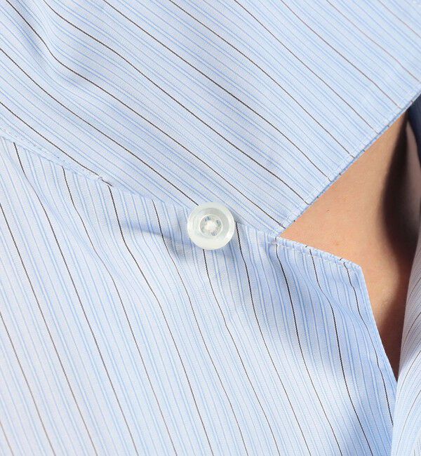 TOMORROWLAND MENS「コットンストライプ オープンカラー ロングスリーブシャツ CANCLINI」|シャツ・ブラウス|