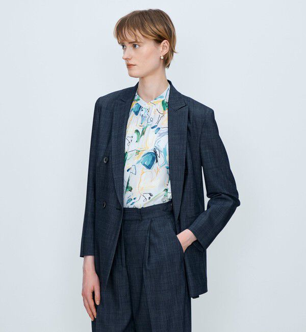 TOMORROWLAND collection「コンフォートデニム ダブルブレストジャケット」|テーラードジャケット|