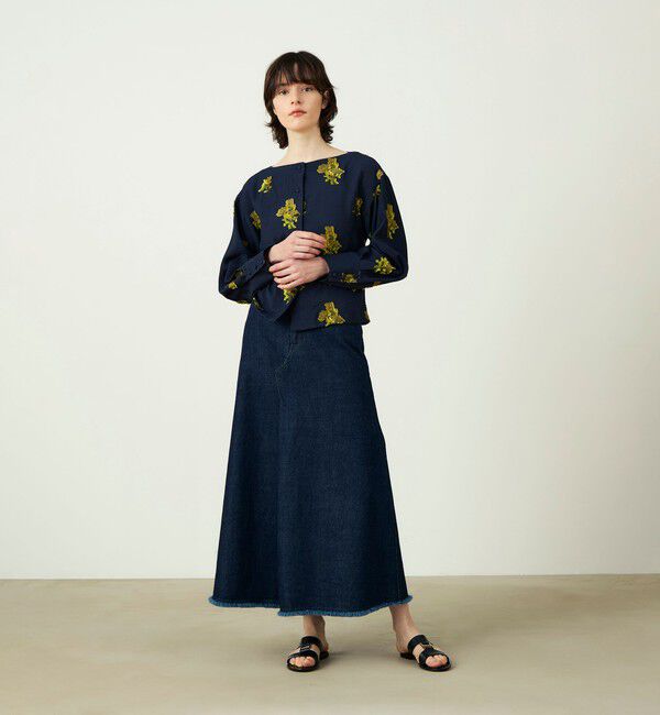 SOULEIADO「カットジャカード ボートネックブラウス」|シャツ・ブラウス|