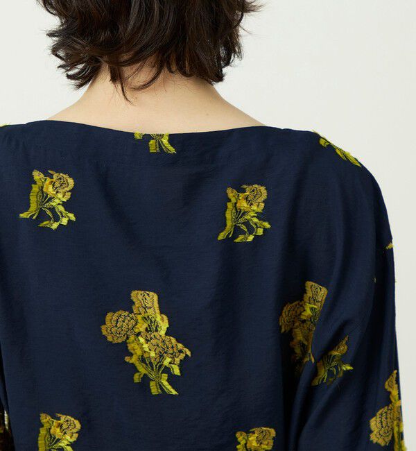 SOULEIADO「カットジャカード ボートネックブラウス」|シャツ・ブラウス|