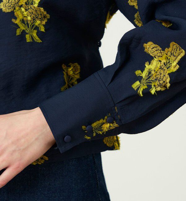 SOULEIADO「カットジャカード ボートネックブラウス」|シャツ・ブラウス|