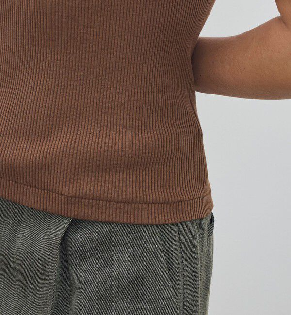 DES PRES「シルクコットンリブ ハーフスリーブプルオーバー」|Tシャツ・カットソー|