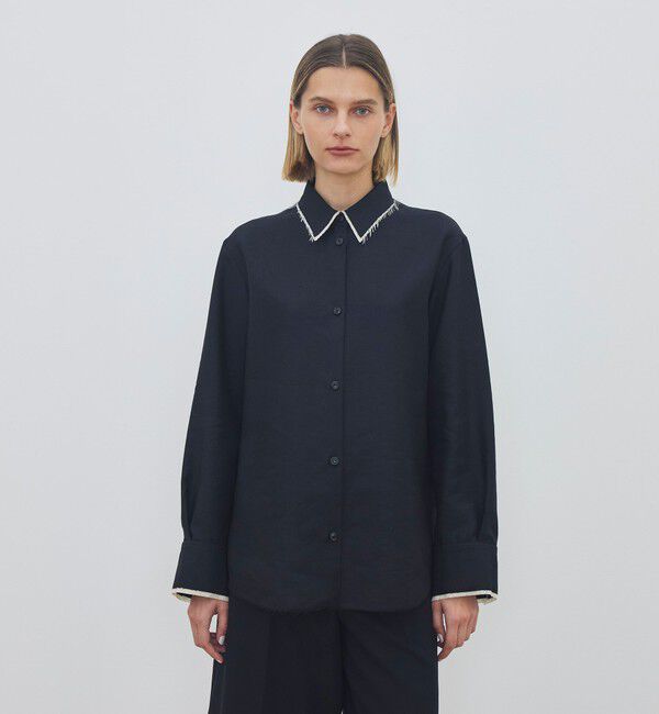 DES PRES「モヘヤリネン エンブロイダリーカッティングシャツ」|シャツ・ブラウス|