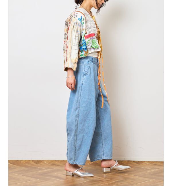  「ライトデニムバレルデニムパンツ」|デニム|