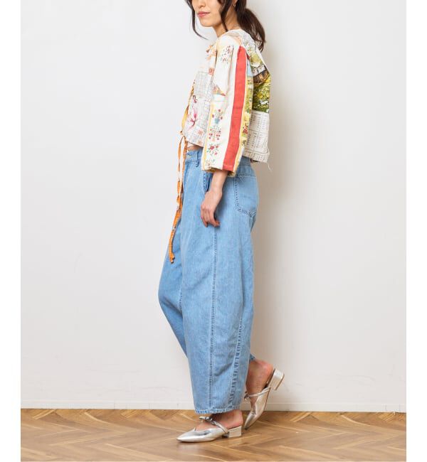  「ライトデニムバレルデニムパンツ」|デニム|