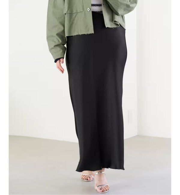 IENA「《追加6》ダブルサテンスカート」|スカート|