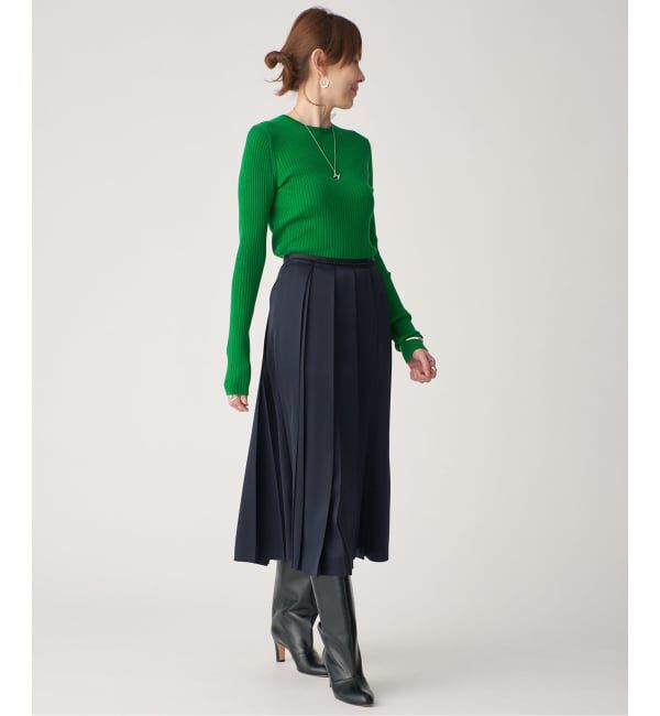 VERMEIL par iena「SLOWOOL Rib クルーネックプルオーバー」|ニット・セーター|