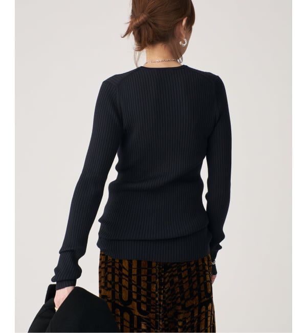 VERMEIL par iena「SLOWOOL Rib クルーネックプルオーバー」|ニット・セーター|