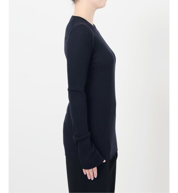 VERMEIL par iena「SLOWOOL Rib クルーネックプルオーバー」|ニット・セーター|