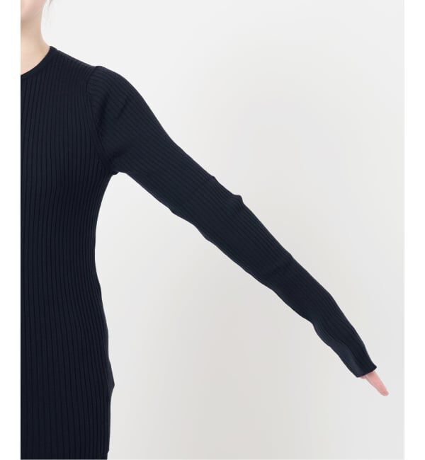 VERMEIL par iena「SLOWOOL Rib クルーネックプルオーバー」|ニット・セーター|