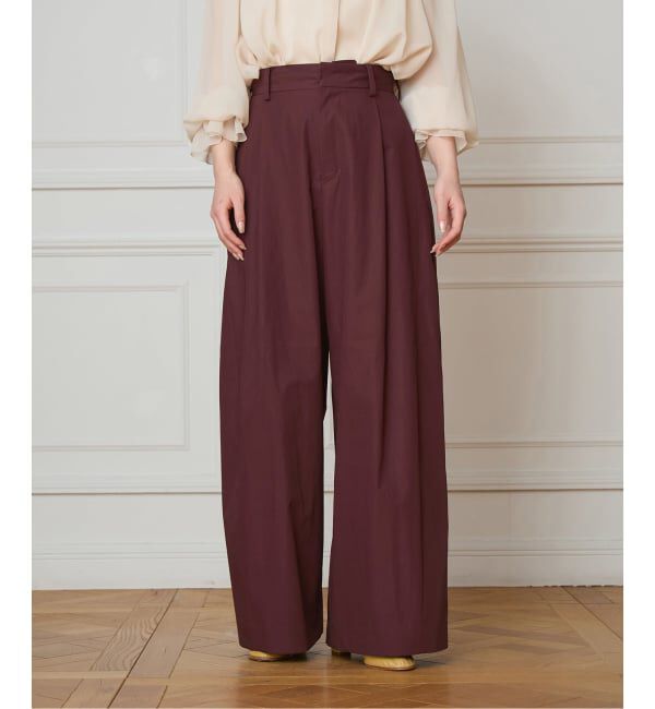 IENA LA BOUCLE「IENA LA BOUCLE コットンウェザーバレルパンツ」|スラックス|