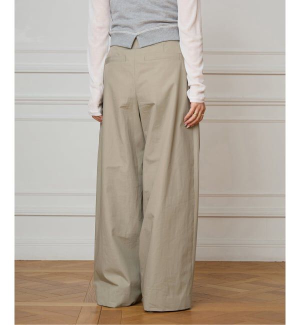 IENA LA BOUCLE「IENA LA BOUCLE コットンウェザーバレルパンツ」|スラックス|
