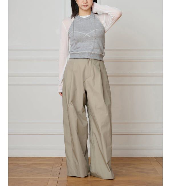 IENA LA BOUCLE「IENA LA BOUCLE コットンウェザーバレルパンツ」|スラックス|