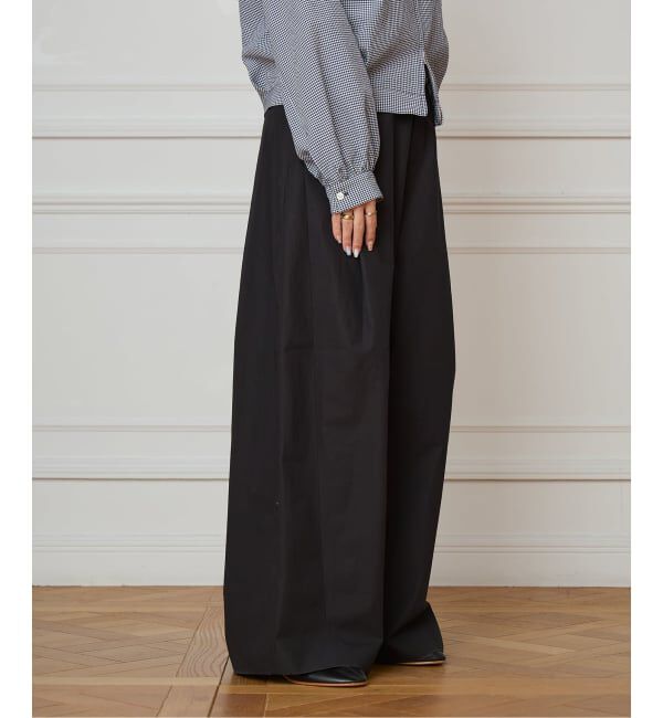 IENA LA BOUCLE「IENA LA BOUCLE コットンウェザーバレルパンツ」|スラックス|