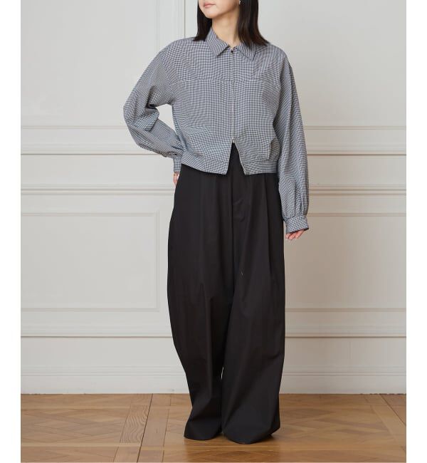 IENA LA BOUCLE「IENA LA BOUCLE コットンウェザーバレルパンツ」|スラックス|