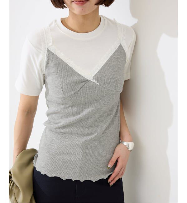 SLOBE IENA「テレコレースキャミ」|Tシャツ・カットソー|