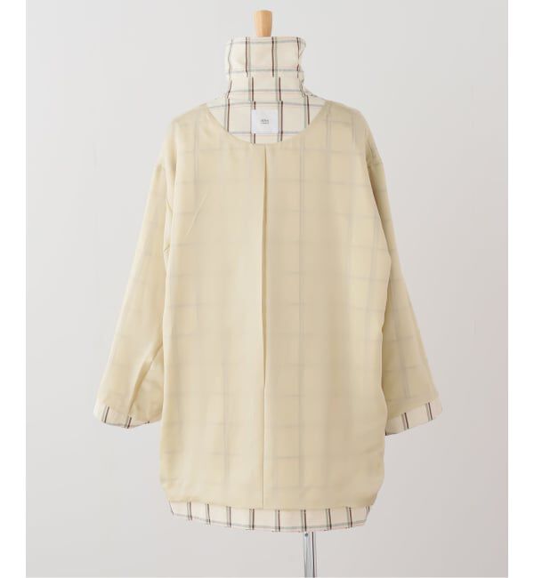 IENA LA BOUCLE「IENA LA BOUCLE P/Lチェックステンカラーハーフコート」|ステンカラーコート|