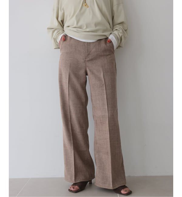 SLOBE IENA「Wrangler/ラングラー SLOBE別注 ワイドランチャー」|スラックス|ベージュ