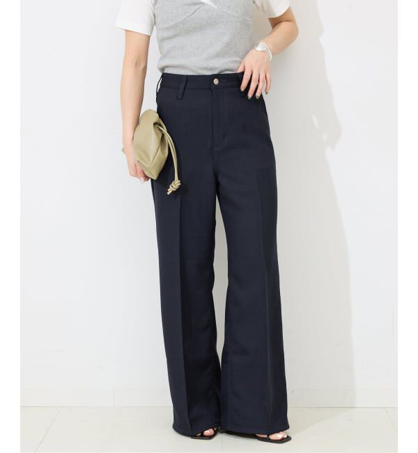 SLOBE IENA「Wrangler/ラングラー SLOBE別注 ワイドランチャー」|スラックス|ネイビー