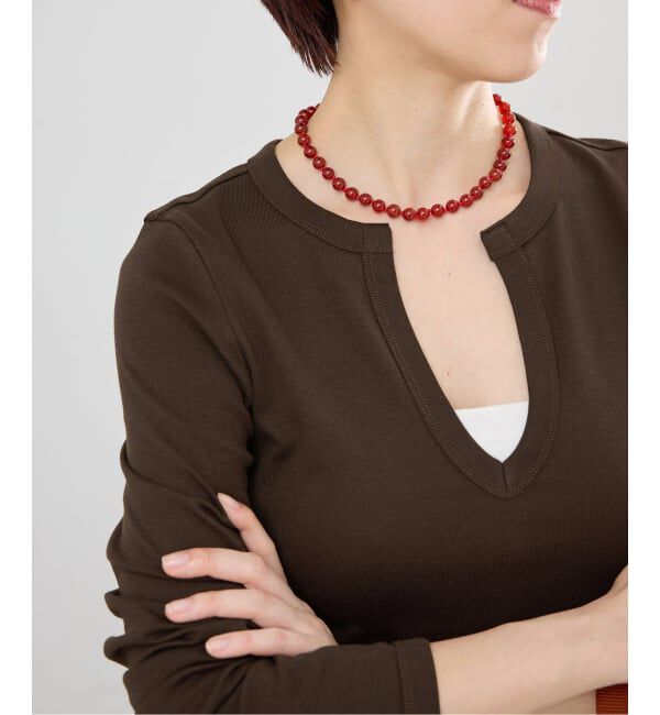 IENA「EO/イオ ROUND STONE NECKLACE ネックレス BO26SS-56」|ネックレス|