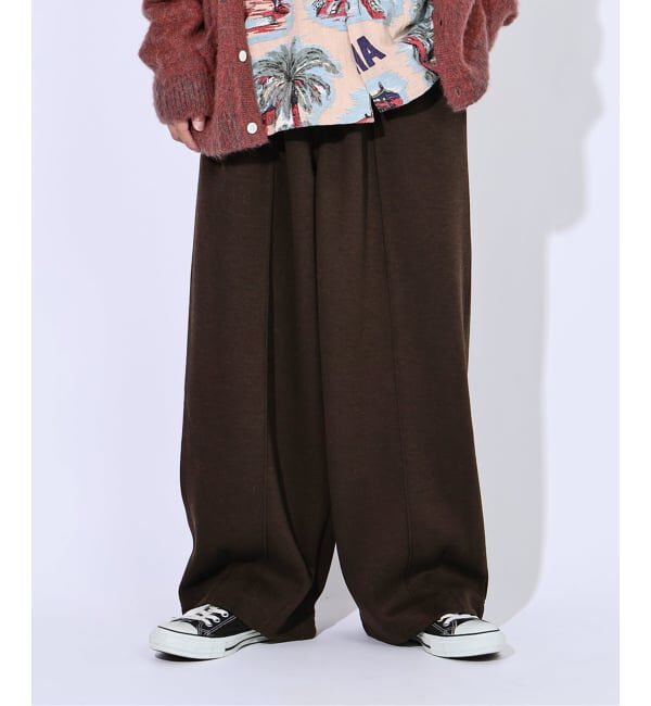 JOURNAL STANDARD「ダブル フェイス モダン ワイド パンツ」|その他|ブラウン