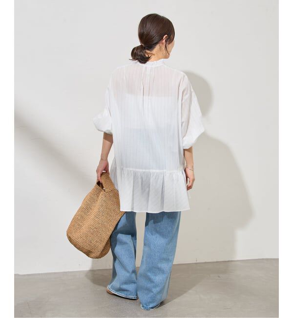 JOURNAL STANDARD「ピンストライプボイルAラインチュニックブラウス」|シャツ・ブラウス|