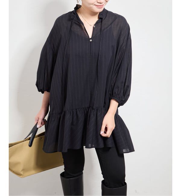 JOURNAL STANDARD「ピンストライプボイルAラインチュニックブラウス」|シャツ・ブラウス|