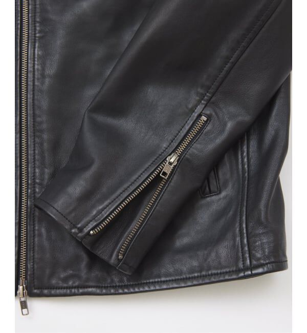 JOURNAL STANDARD「ウォッシュ シープ レザー シングル ライダース」|ライダースジャケット|